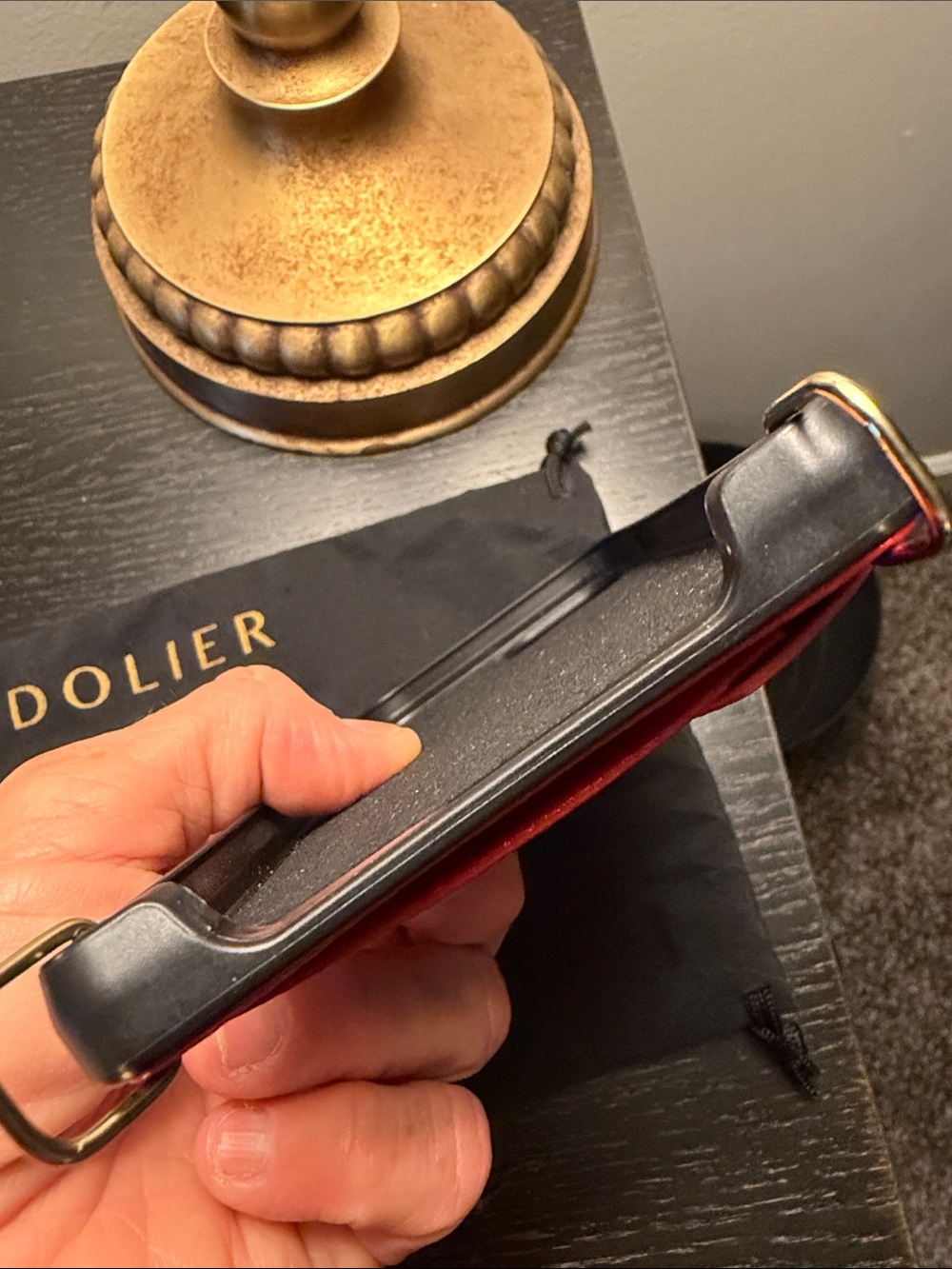 Bandolier Red Leather Card Wallet Phone Case - Picture 14 of 16